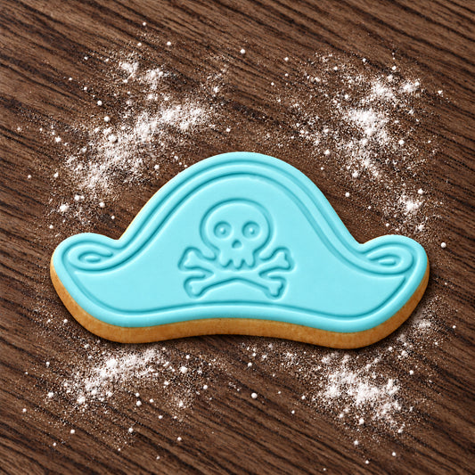 Pirate Hat decorated fondant cookie