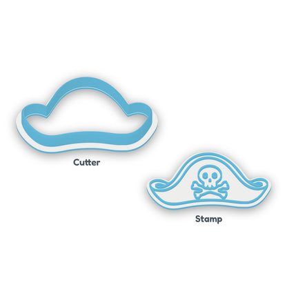 Pirate Hat separate cookie cutter and matching embosser