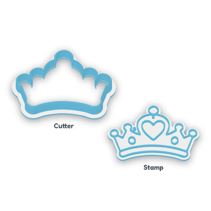 Princess Crown separate cookie cutter and matching embosser