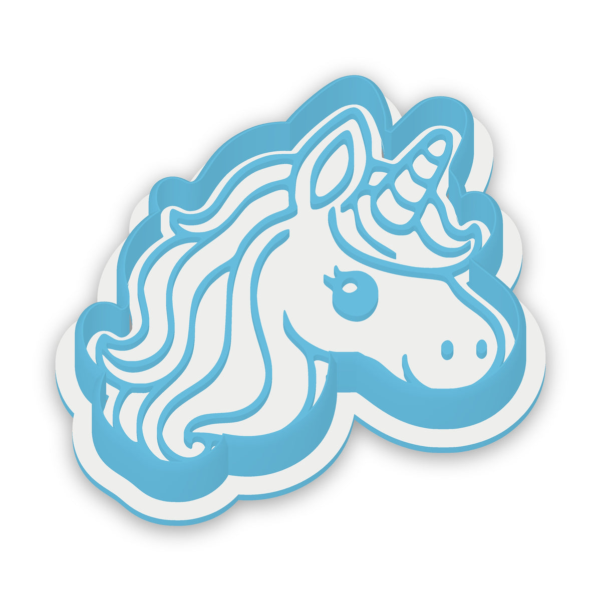Unicorn Face assembled cutter and embosser