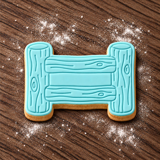 Fence decorated fondant cookie