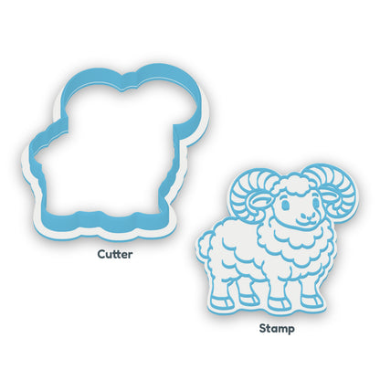 Ram separate cookie cutter and matching embosser