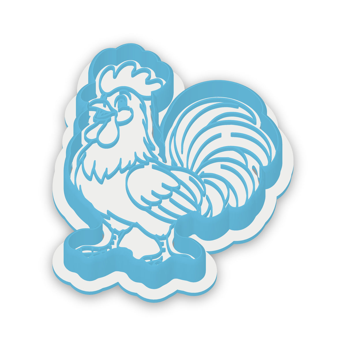 Rooster assembled cutter and embosser