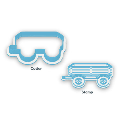 Trailer separate cookie cutter and matching embosser