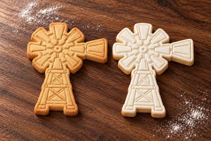 Windmill plain and white fondant cookie examples