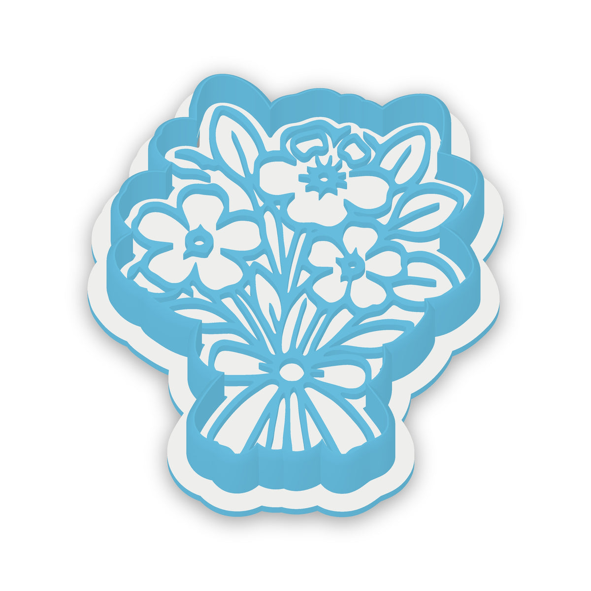 Bouquet assembled cutter and embosser