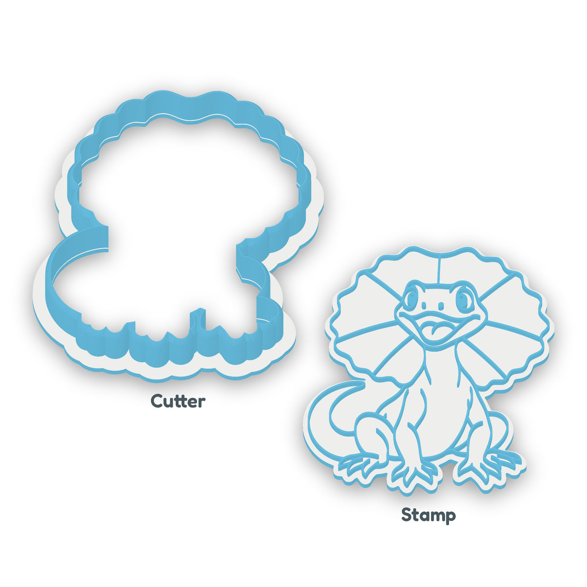 Frill-necked Lizard Cookie Cutter & Embosser Set