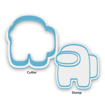 Among Us Crewmate separate cookie cutter and matching embosser