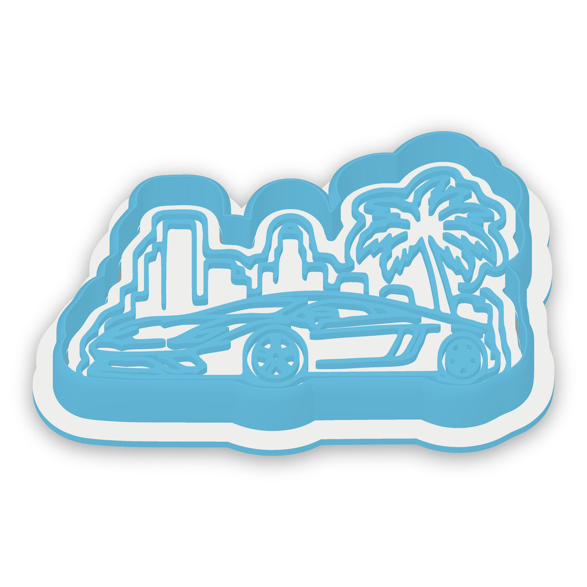 City Racing Car assembled cutter and embosser