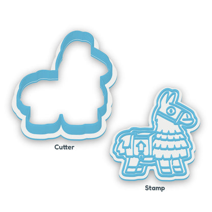 Fortnite Llama separate cookie cutter and matching embosser