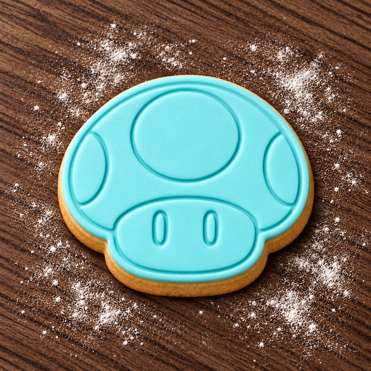 Mario Mushroom decorated fondant cookie