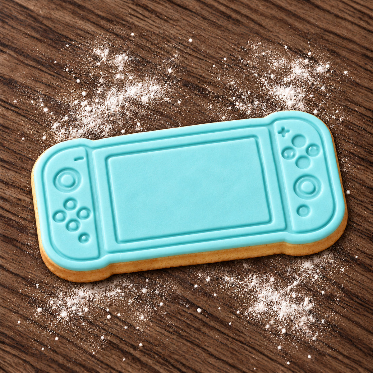 Nintendo Switch decorated fondant cookie