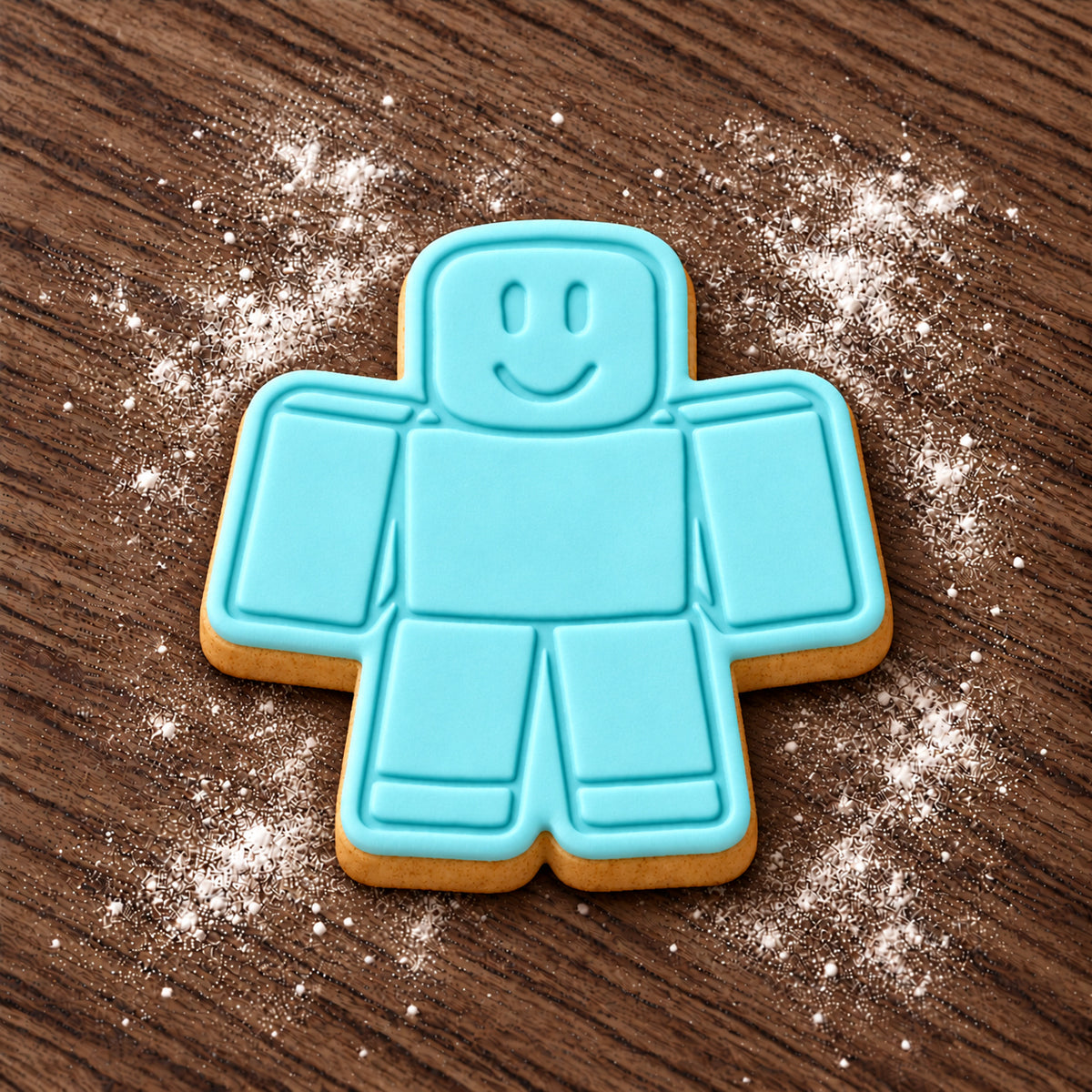 Roblox Character decorated fondant cookie