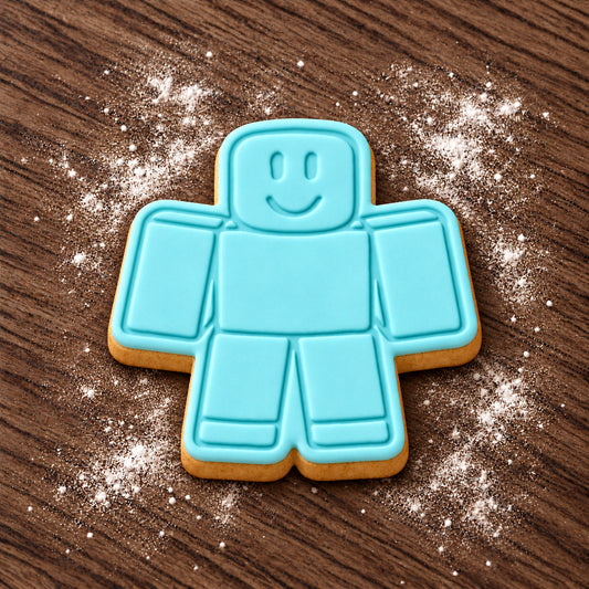 Roblox Character decorated fondant cookie