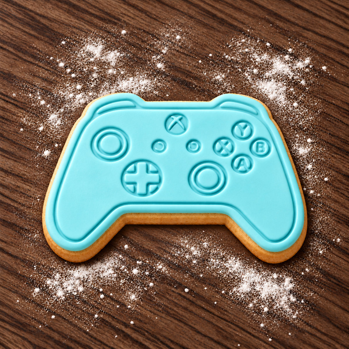 Xbox Controller decorated fondant cookie
