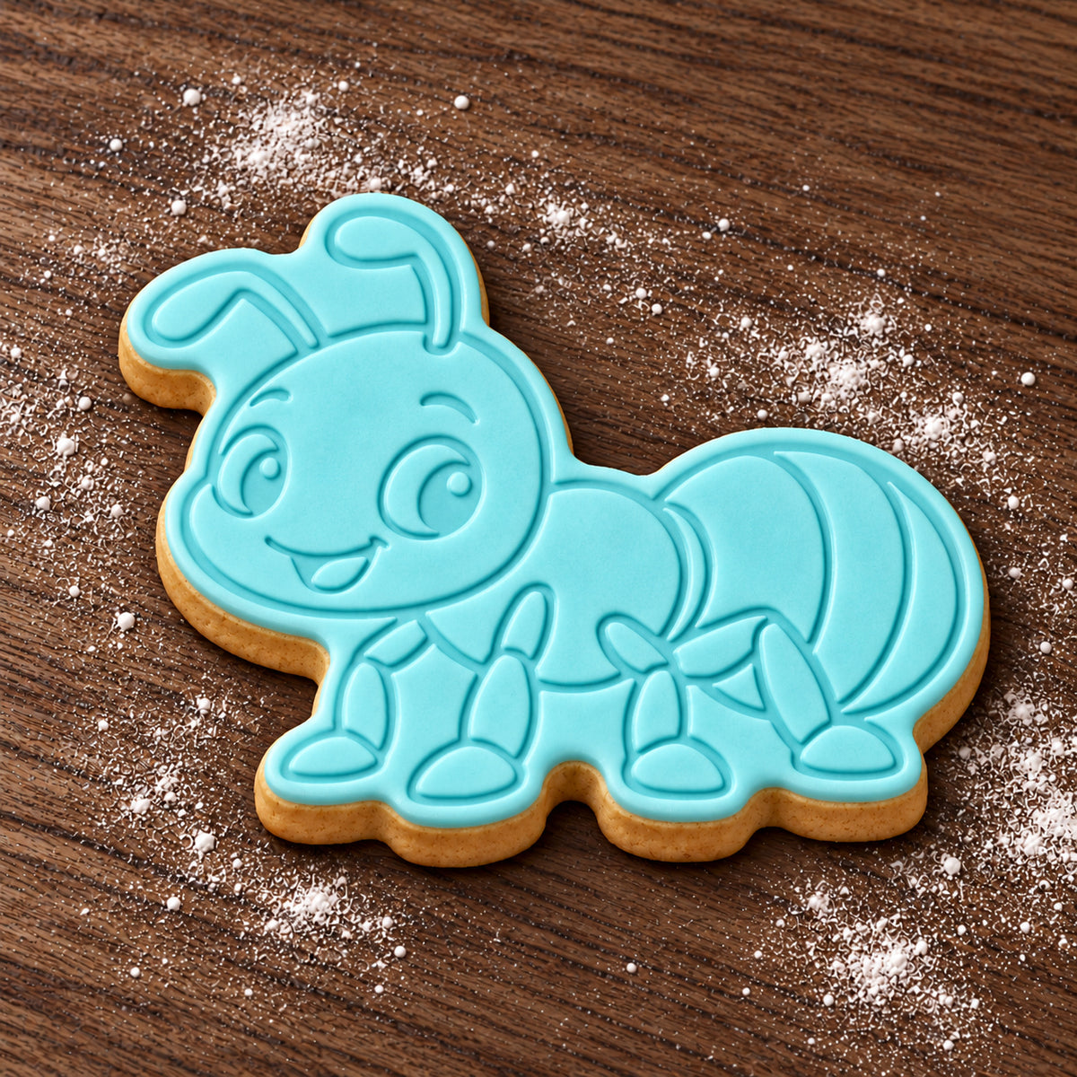 Ant decorated fondant cookie