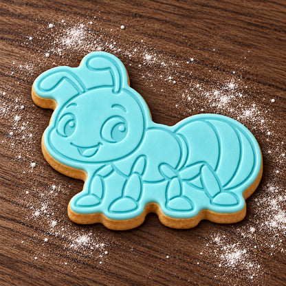 Ant decorated fondant cookie