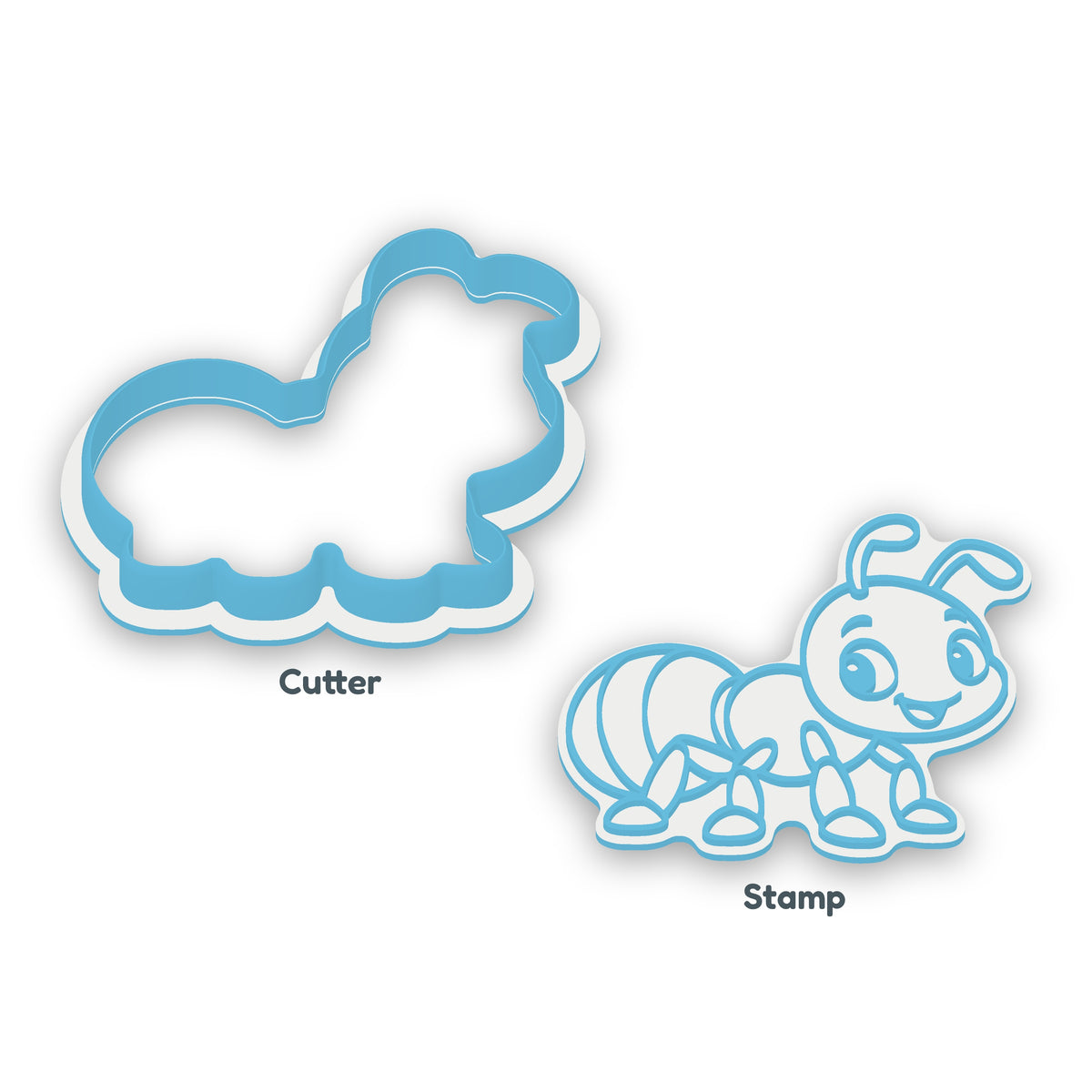 Ant separate cookie cutter and matching embosser