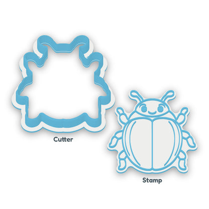 Beetle separate cookie cutter and matching embosser