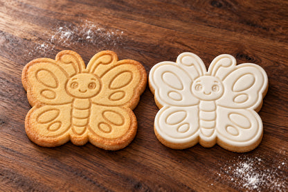 Butterfly plain and white fondant cookie examples
