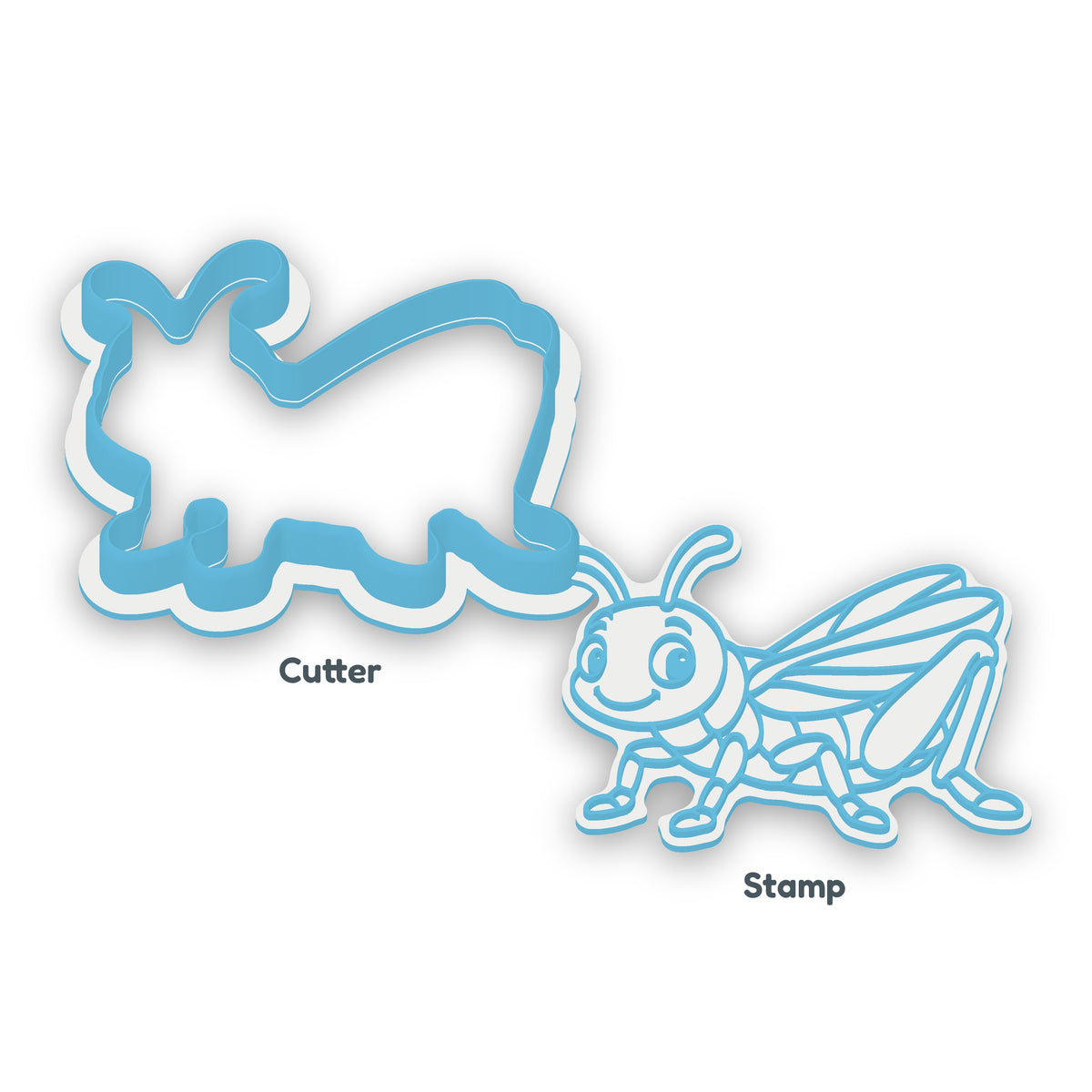 Cricket separate cookie cutter and matching embosser