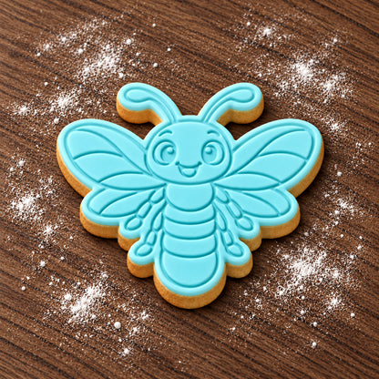 Firefly decorated fondant cookie