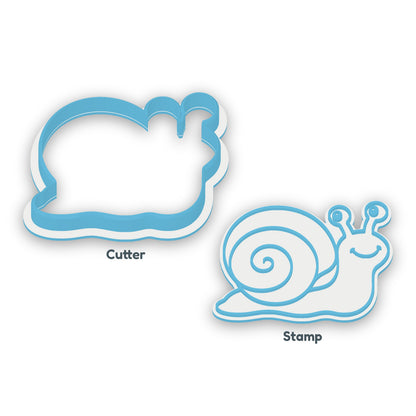 Snail separate cookie cutter and matching embosser