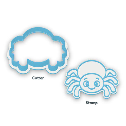 Spider separate cookie cutter and matching embosser