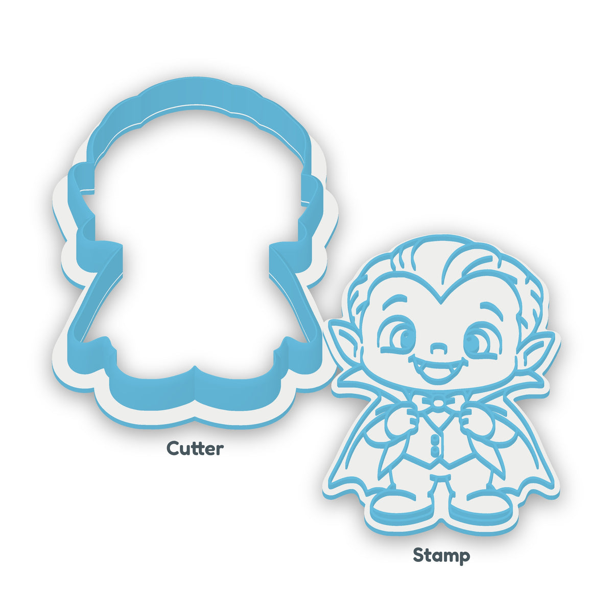 Baby Vampire separate cookie cutter and matching embosser