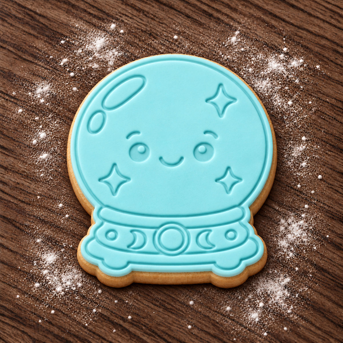 Crystal Ball decorated fondant cookie