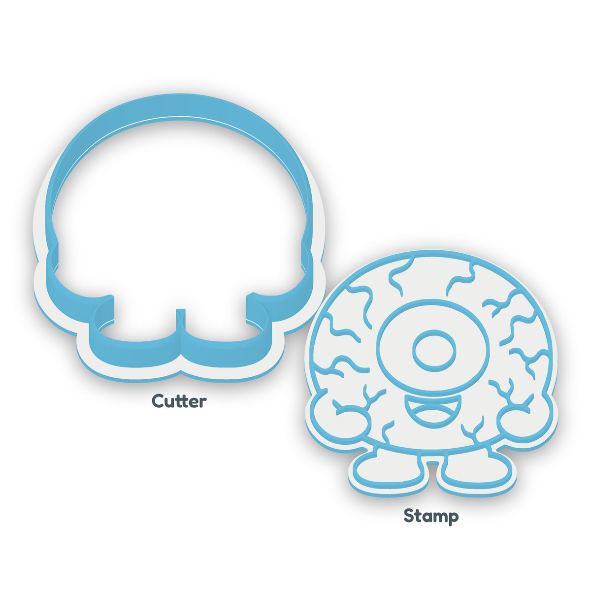 Eyeball separate cookie cutter and matching embosser