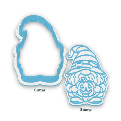 Halloween Gnome separate cookie cutter and matching embosser