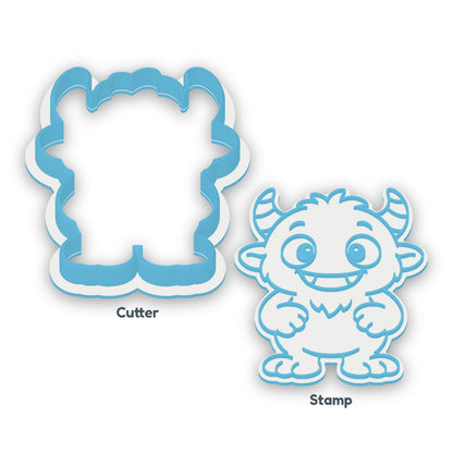 Little Monster separate cookie cutter and matching embosser