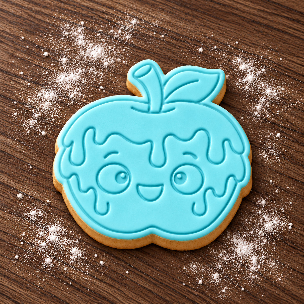 Poison Apple decorated fondant cookie