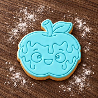 Poison Apple decorated fondant cookie