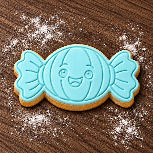 Wrapped Sweet decorated fondant cookie