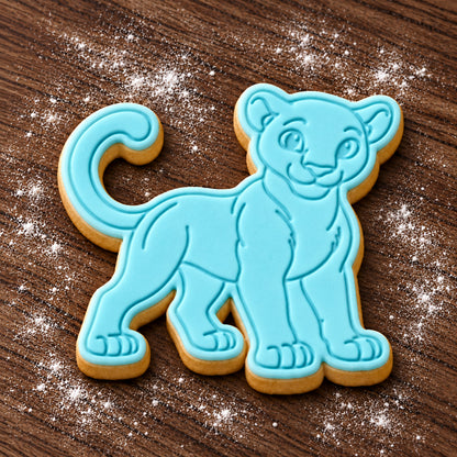 Black Panther decorated fondant cookie