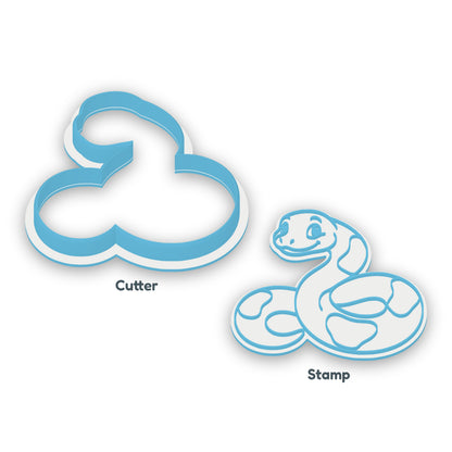 Boa Constrictor separate cookie cutter and matching embosser