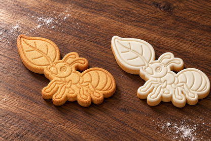 Leafcutter Ant plain and white fondant cookie examples