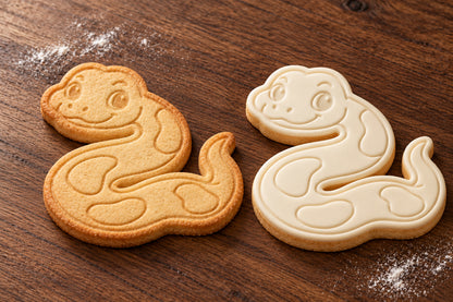 Python plain and white fondant cookie examples