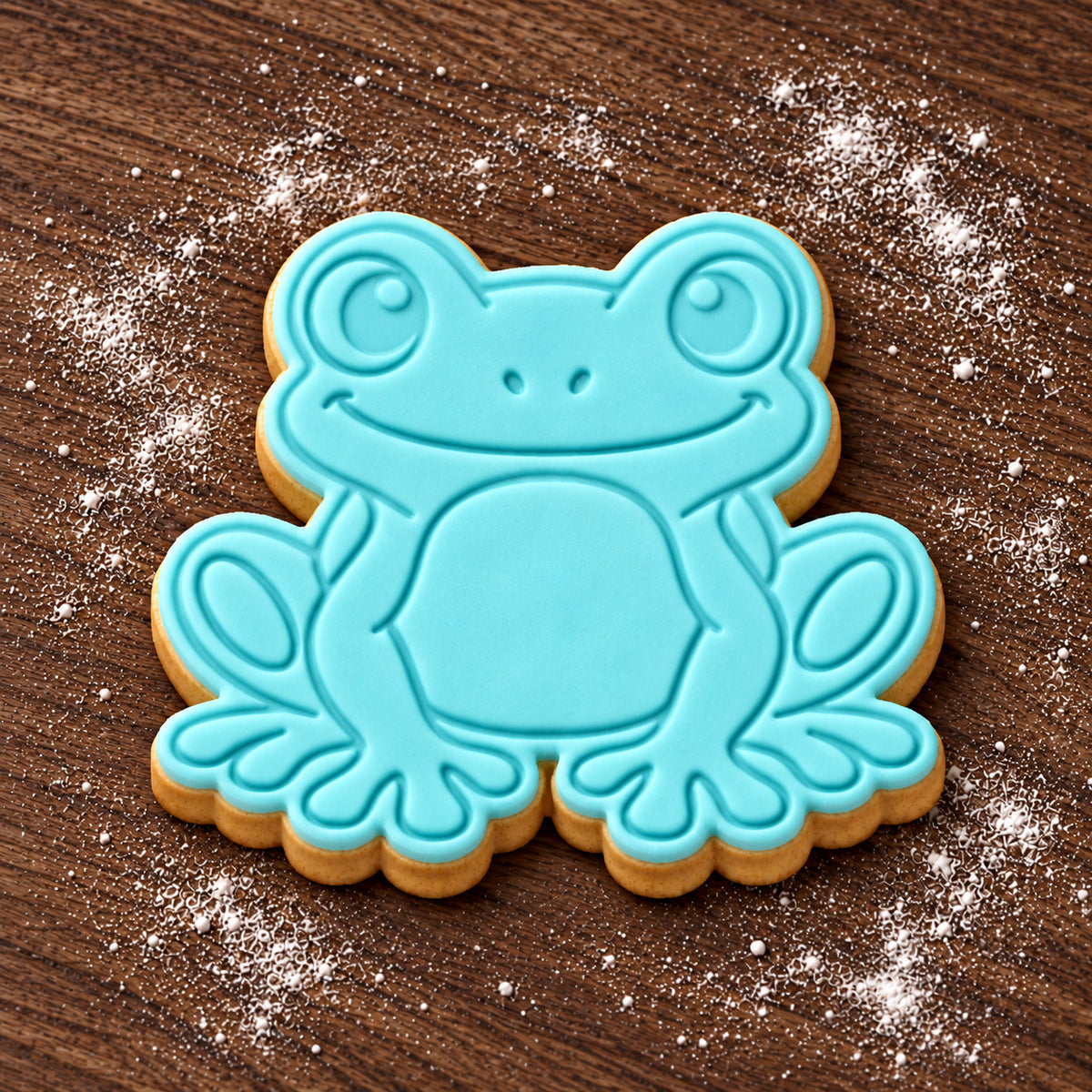 Tree Frog decorated fondant cookie
