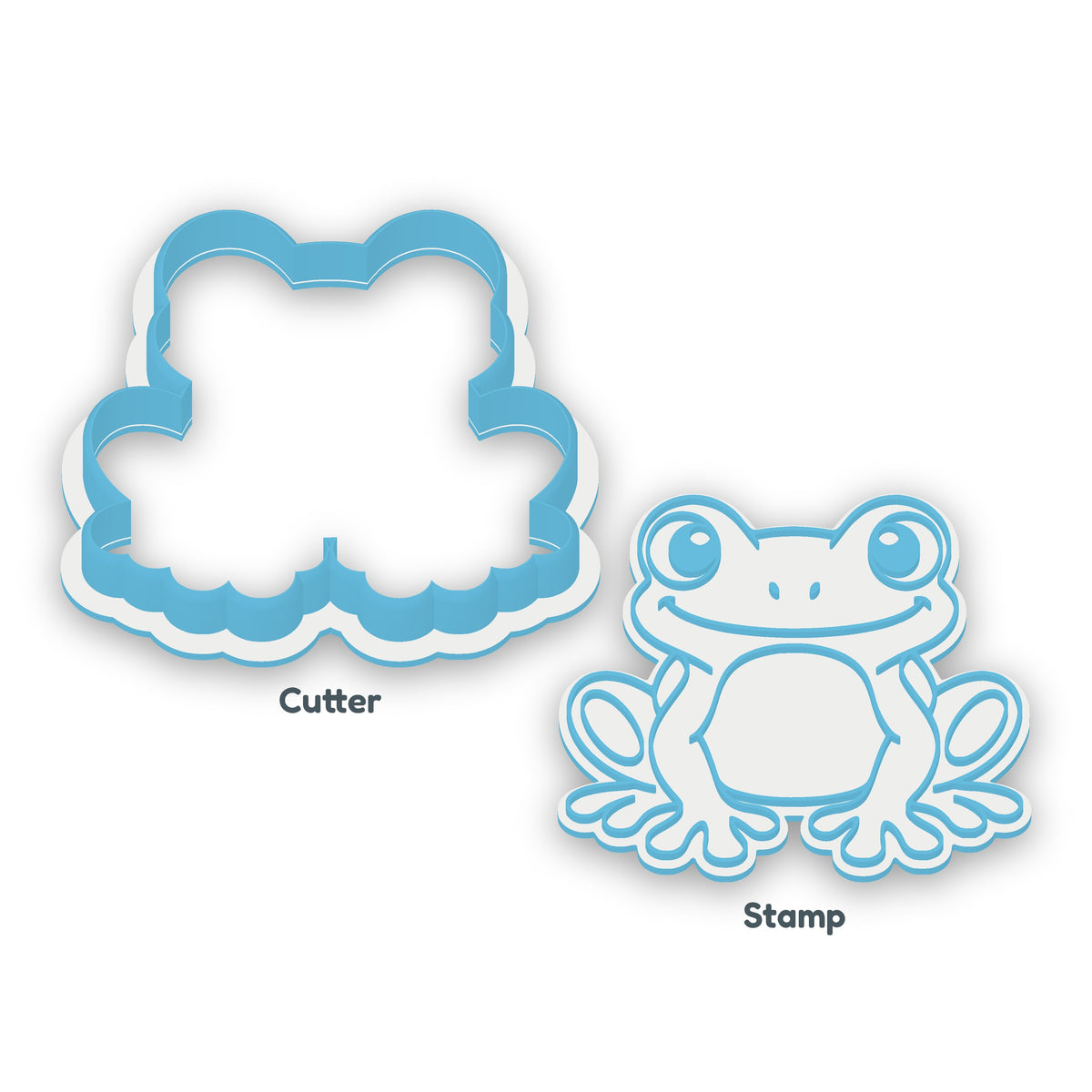 Tree Frog separate cookie cutter and matching embosser