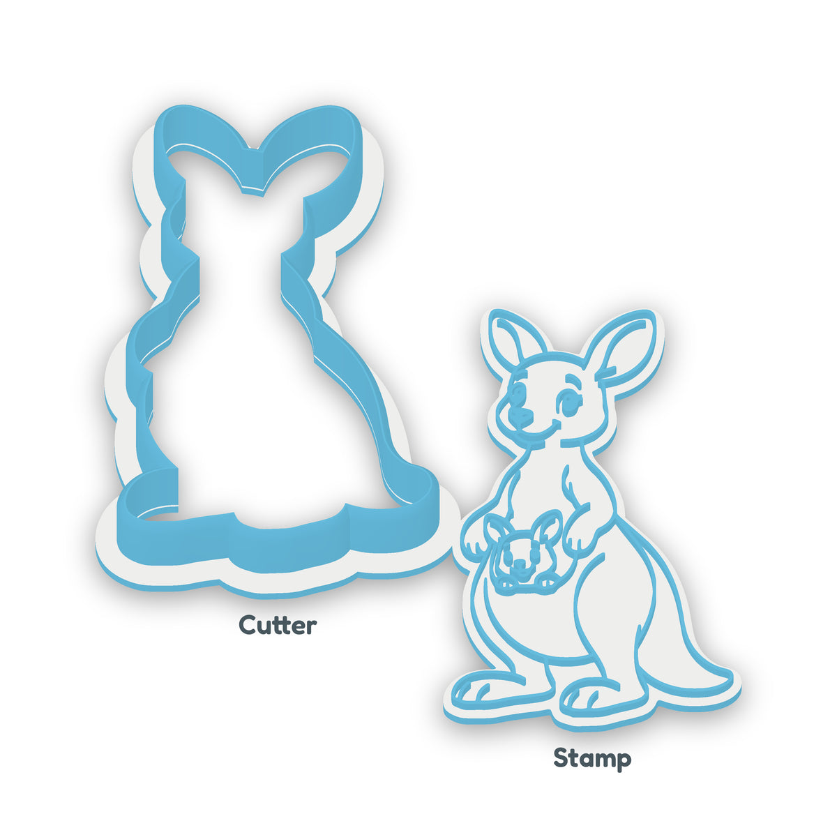 Kangaroo with Joey Cookie Cutter & Embosser Set