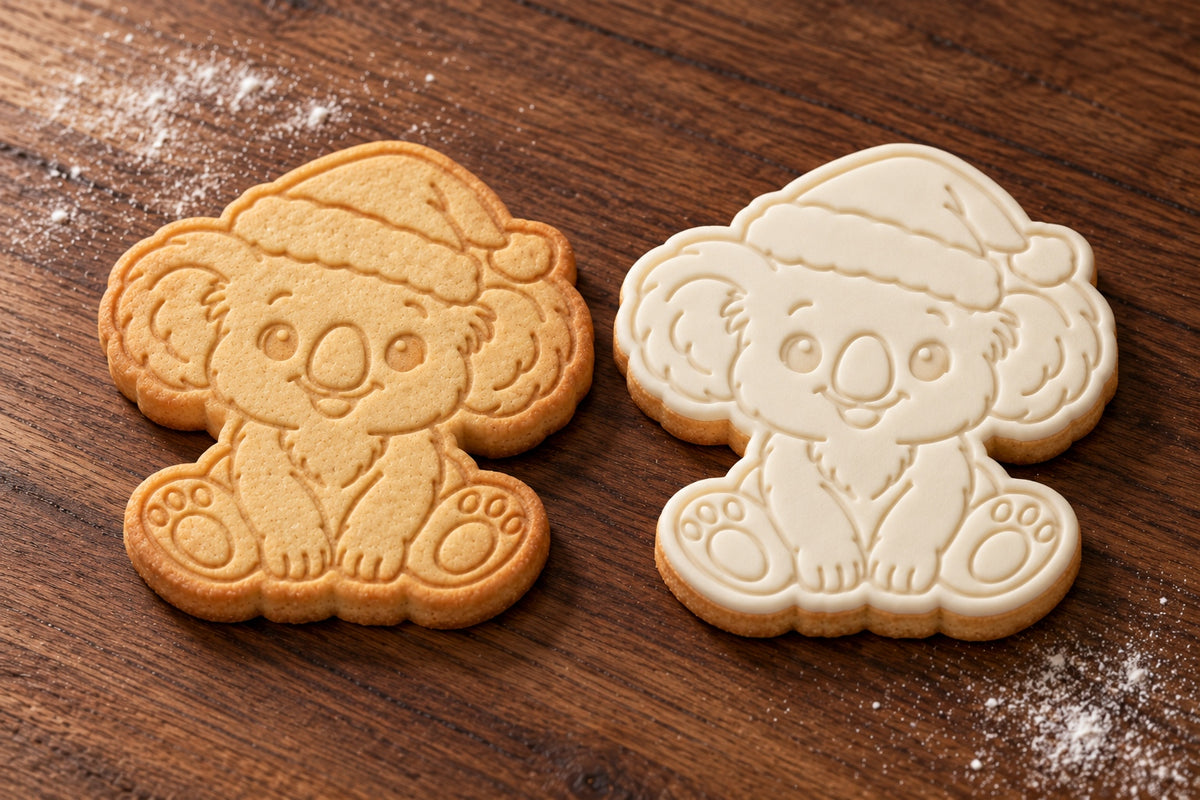 Koala in Santa Hat cookie cutter and embosser set - image 3
