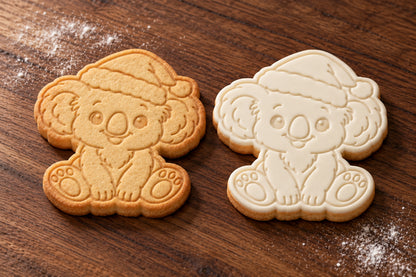 Koala in Santa Hat cookie cutter and embosser set - image 3