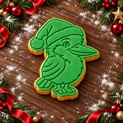 Kookaburra in Santa Hat cookie cutter and embosser set - image 1