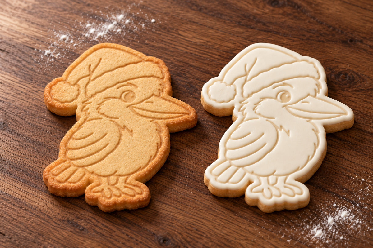 Kookaburra in Santa Hat cookie cutter and embosser set - image 3
