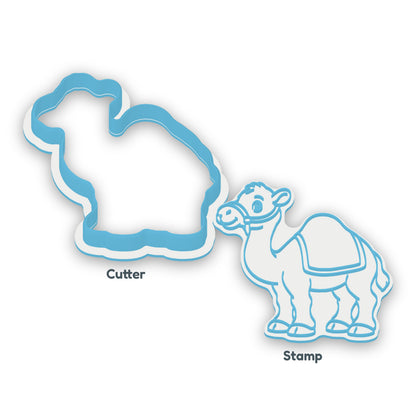 Camel separate cookie cutter and matching embosser