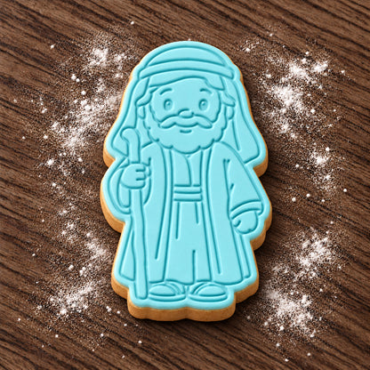 Joseph decorated fondant cookie