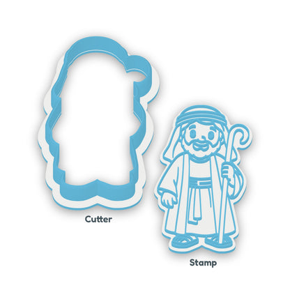 Shepherd separate cookie cutter and matching embosser